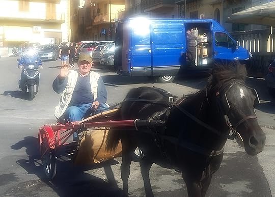 Donkey cart at Aspra