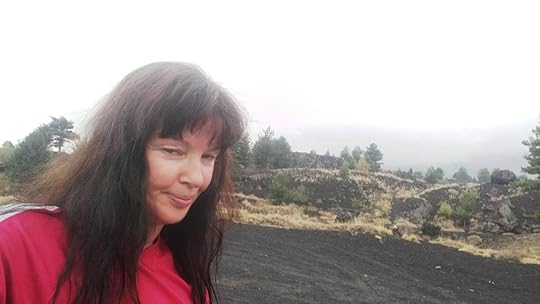 Myself on a lava field at Mount Etna