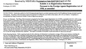 Flynn Foreign Agent Registration