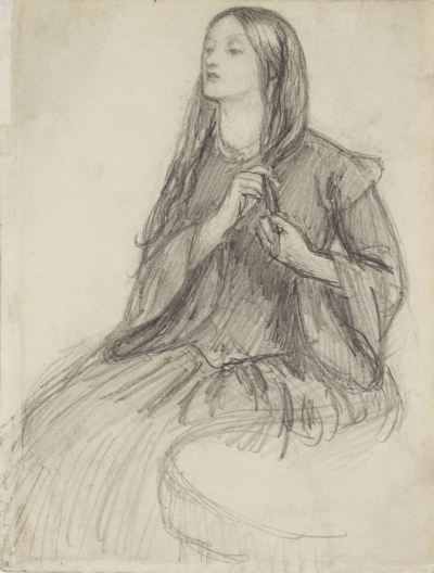 A drawing of Lizzie Siddal by Dante Gabriel Rossetti