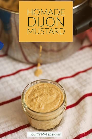Homemade Dijon Mustard recipe in a 4 oz Ball canning jar