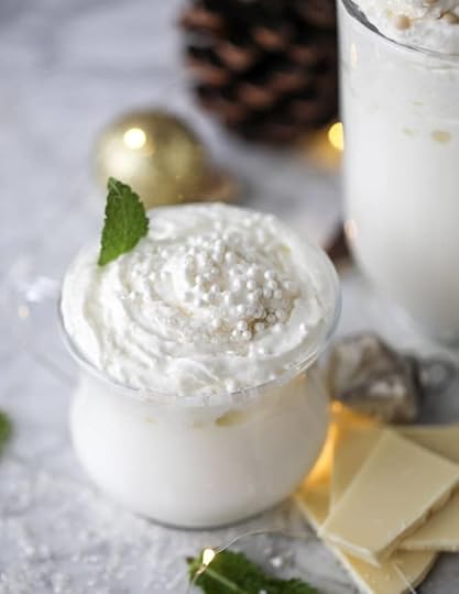 fresh mint white hot chocolate I howsweeteats.com #hotchocolate #christmas #holidays #whitechocolate