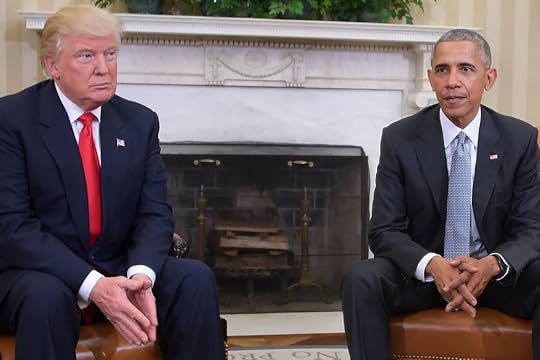Image result for trump and obama shaking hands