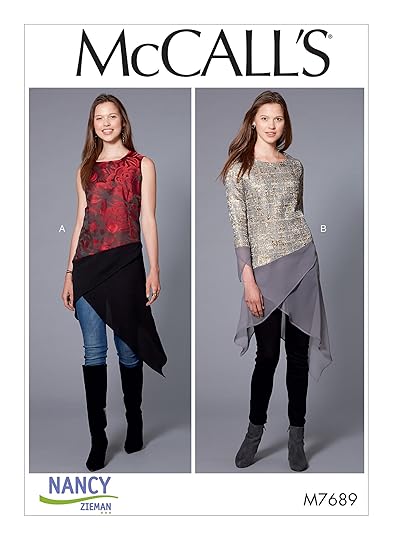 Contrasting Hem Tunic Dress | McCall Pattern Company M7689 | by Nancy Zieman | Sewing With Nancy