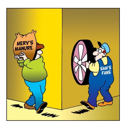 hitsthefan