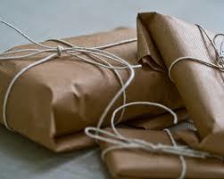 Brown paper packages tied . . .