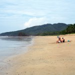 Shallow water going a hundred feet out