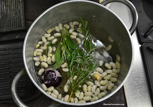 Stockpot with Beans and field herbs Lucca Provence Italy