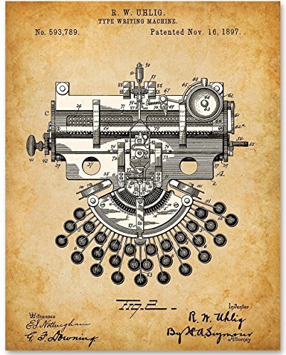 7 Typewriter Patent Print