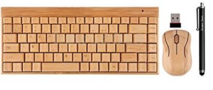 16 Wooden Keyboard and Mouse Set