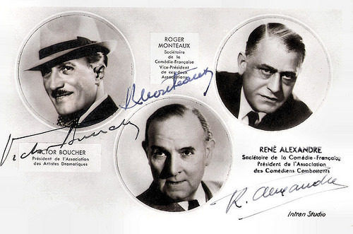 Victor Boucher, Roger Monteaux, René Alexandre