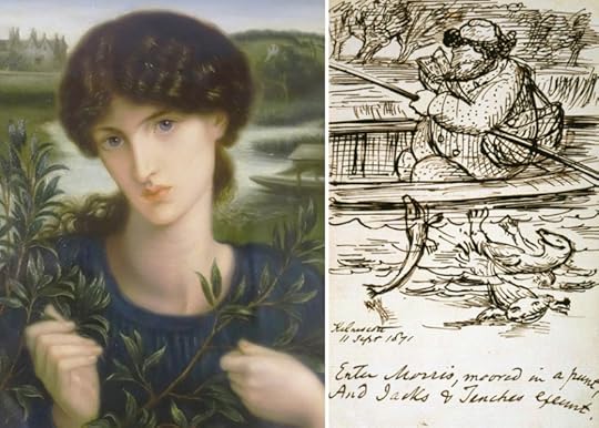 ''Water Willow'' by Rossetti and his cartoon of Morris' return to Kelmscott