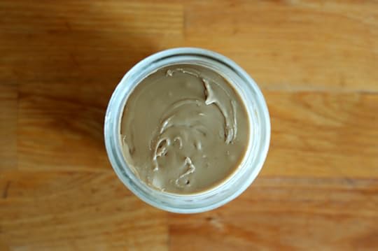 finished jar of homemade maple cream