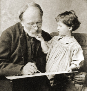 Edward Burne-Jones and his granddaughter Angela