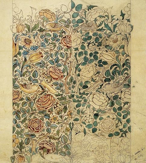 The ''Briar Rose'' design by William Morris, in progress