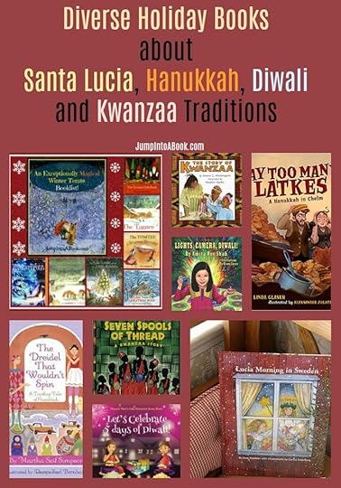 Diverse Holiday Books about Santa Lucia, Hanukkah, Diwali and Kwanzaa Traditions