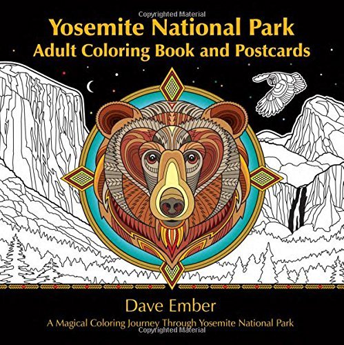Yosemite National Park, Adult Coloring Book and Postcards