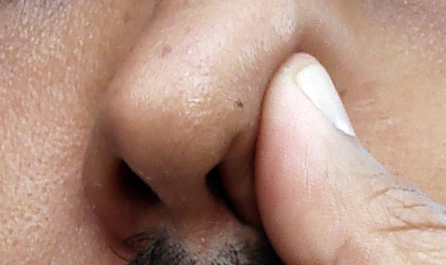 Squeeze that nostril