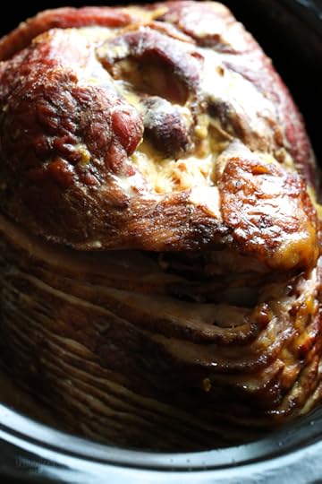 This is the EASIEST Slow Cooker Spiral Ham recipe, just two-ingredients plus the ham! Perfect for the Holidays, and it won't take up space in your oven.