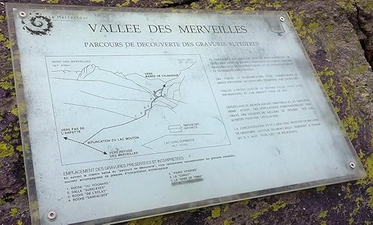 Plaque showing the layout of the Vallée des Merveilles