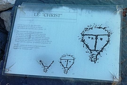 'Le Christ': explanatory plaque showing development of this particular artwork from more common bull motif
