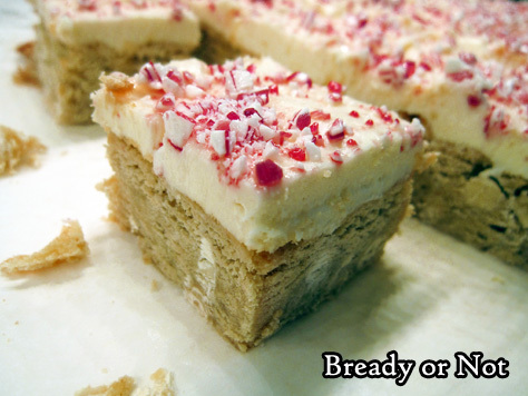 Bready or Not: White Chocolate Peppermint Blondies 