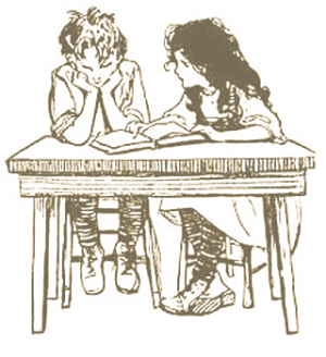 An illustration from Heidi by Jessie Wilcox Smith