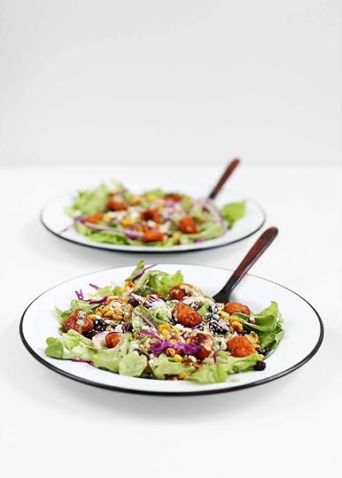 BBQ Ranch Southwest Salad with Sweet Potato Croutons from The Fauxmartha