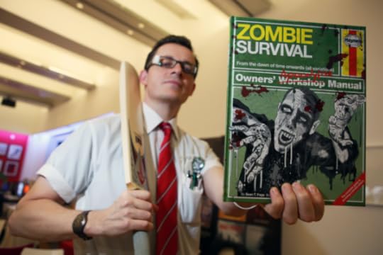 Sean, cunningly disguised as Shaun, with his invaluable guide (photo: Grace Elkin - www.graceelkinphotography.co.uk)