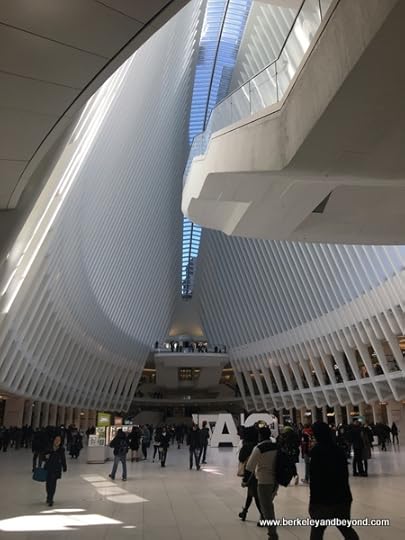 interior of Oculus at 9/11 Memorial in NYC
