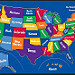 US states map