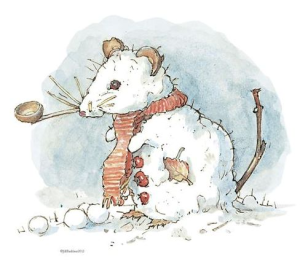 Branbley Hedge snow mouse by Jill Barklem
