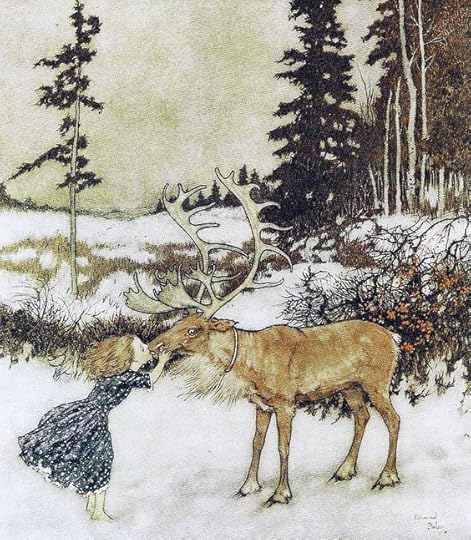 Gerda and the Reindeer by Edmund Dulac