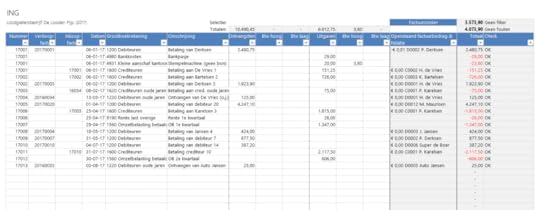 Bankboek - Boekhouden in Excel 5.0