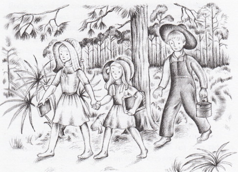 illustration from Strawberry Girl by Lois Lenski