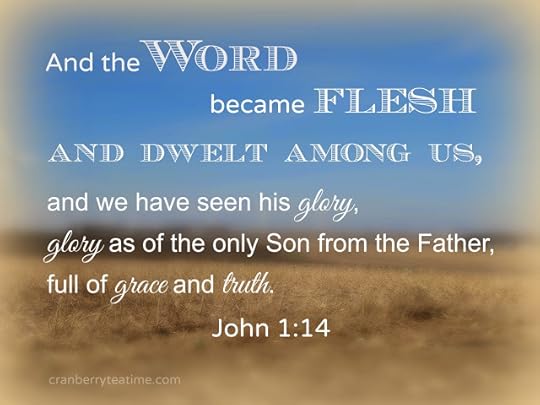 "And the Word became flesh and dwelt among us, and we have seen his glory, glory as of the only Son from the Father, full of grace and truth." John 1:14