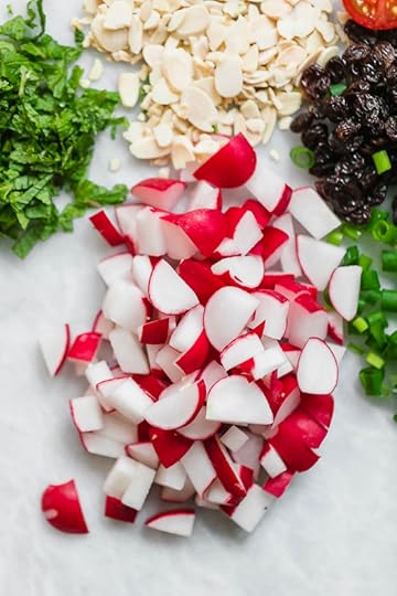 This EASY and fresh couscous is so easy and tasty, and it goes with just about everything. You can serve it with fish, chicken, beef, lamb, or pork, or you can serve it as a meat-free and light main dish.