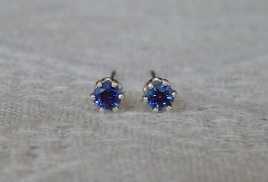Image result for tiny sapphire earrings