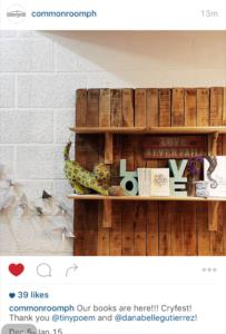 This was how the brand new bookshelf looked on our very first day at Common Room!