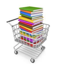 cart of books