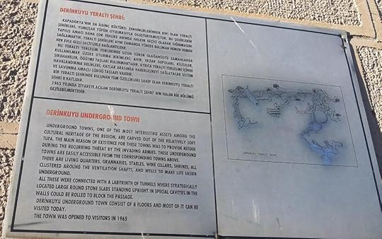 Derinkuyu Underground City (or Town) Information Plaque, Cappadocia