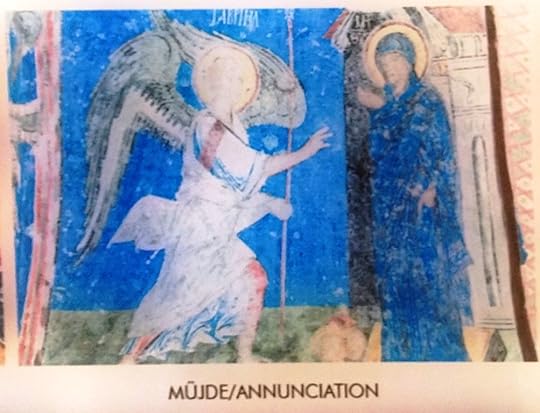 Reproduction of Christian wall painting at Göreme Open Air Museum, Cappadocia