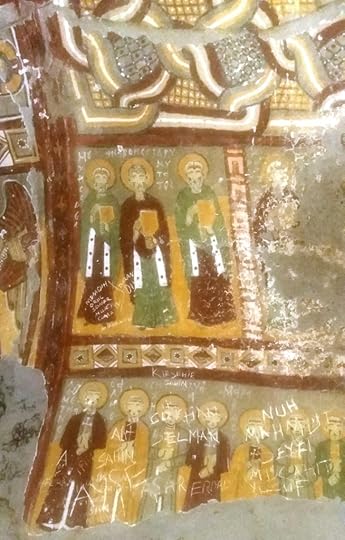 Vandalised Christian Paintings in the Ihlara Valley, Cappadocia