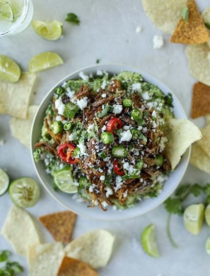 crispy carnitas guacamole I howsweeteats.com #guacamole #dip #avocado