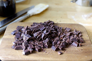 chopped chocolate