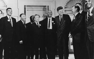 Martian Luther King Jr MLK and JFK civil rights movement