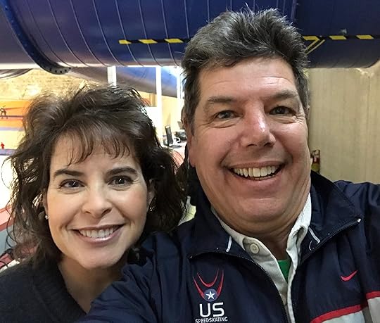 US Speedskating Announcers Silvia Acevedo and Jeff Brand