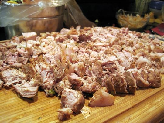 Sous vide pulled pork cut