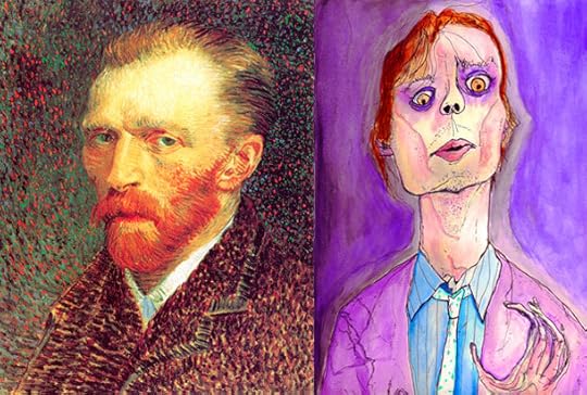 Self portraits of Vincent van Gogh and Matthew Gubler