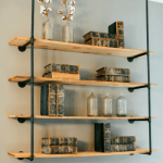 Exciting Metal Pipe And Wood Shelves 81 With Additional Interior Decor Home with Metal Pipe And Wood Shelves
